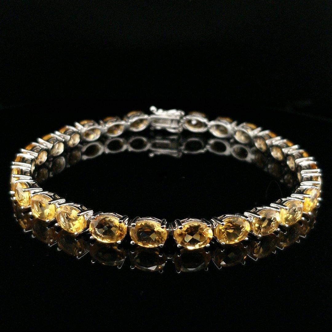 “The Reisling” Light Citrine Sterling Silver Bracelet - The Rutile Ltd