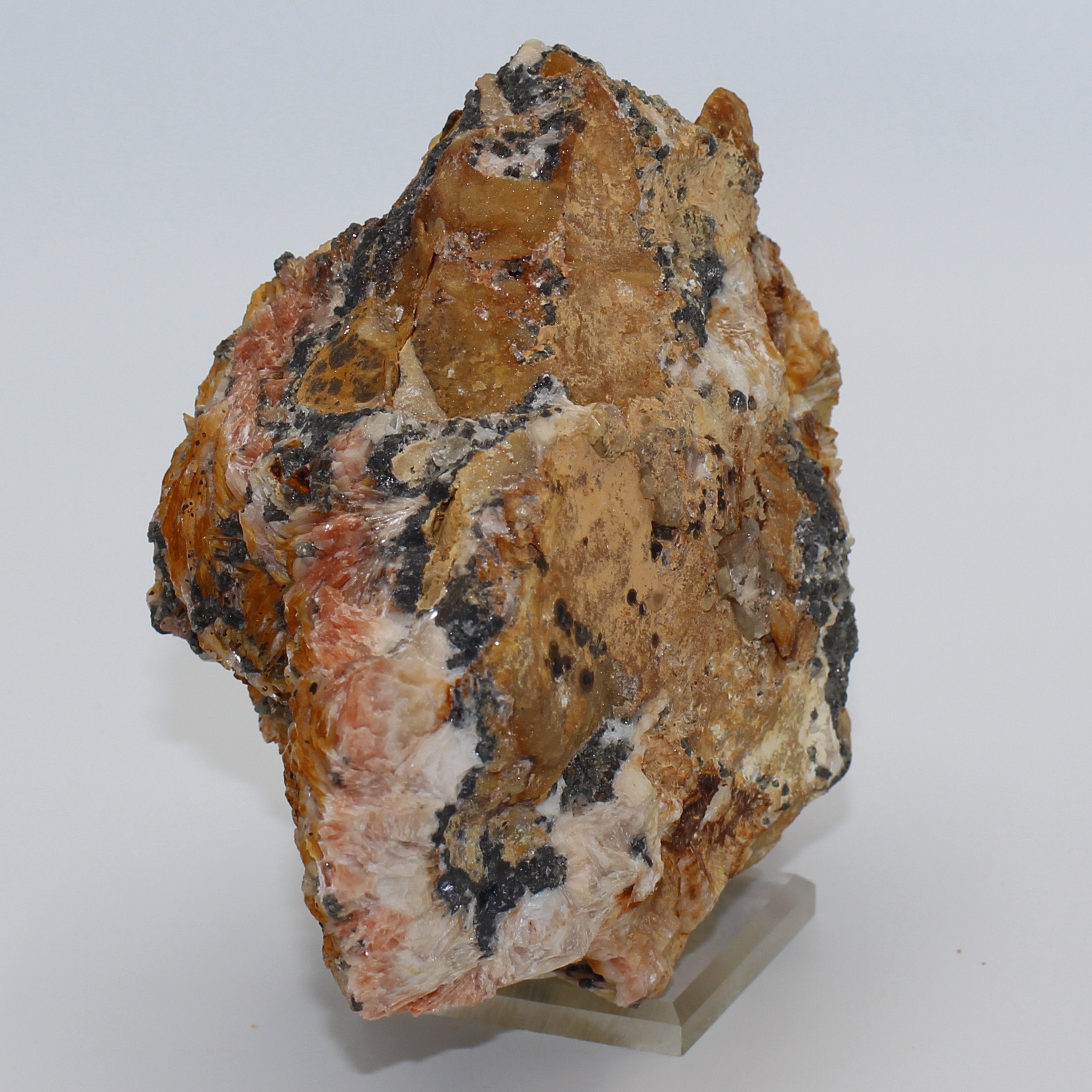 Very Fine Orange Barite with Pyrite and Sphalerite with Dolomite Matrix from Morocco - The Rutile Ltd